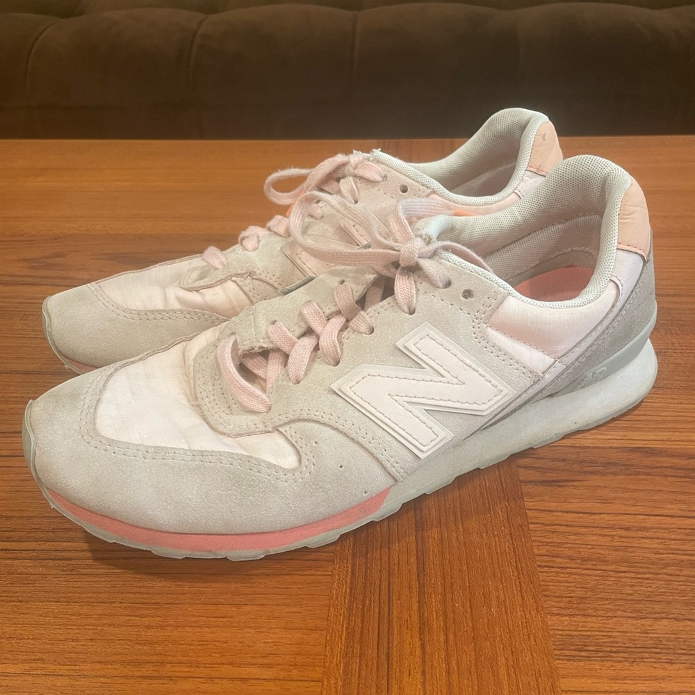 New Balance Women's Blush and Cream Sneakers